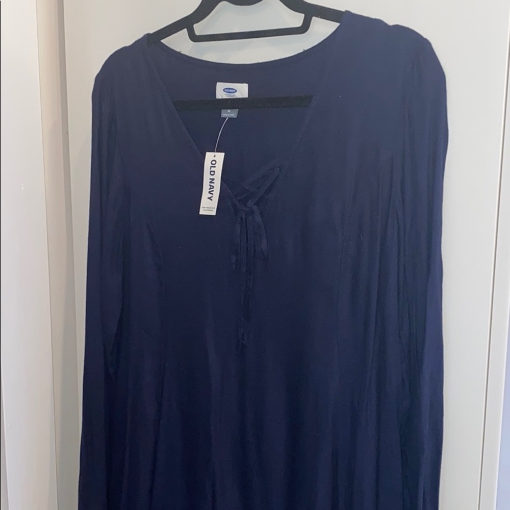 Long sleeves lined swing dress lightweight